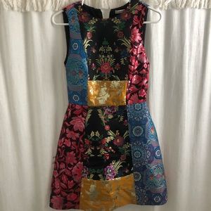 Alice +Olivia Muli-Pattern Dress
